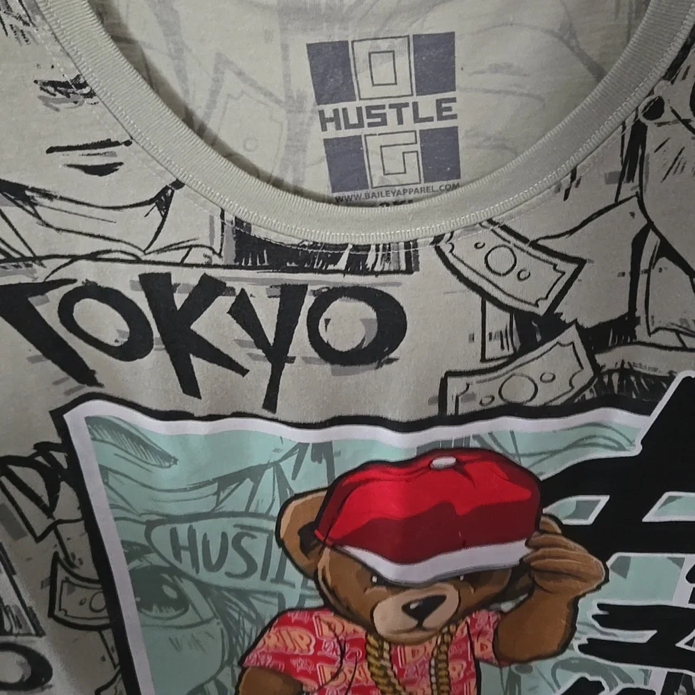 Hustle OG Black and Red Short Sleeve Tees - Picture 6 of 9